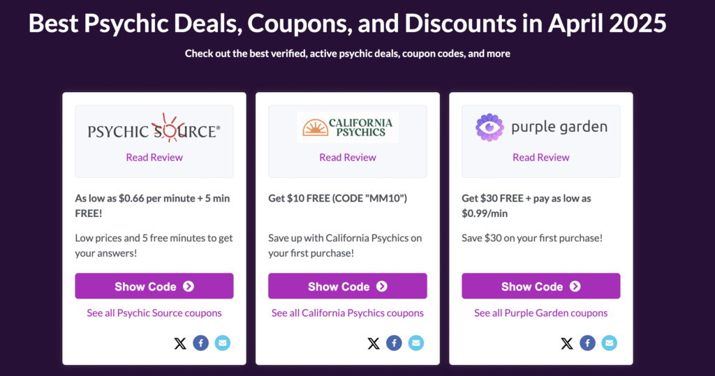 Best Psychic Deals, Coupons, and Discounts in April 2025